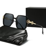 Sunglasses Manufacturer - Gold Metal Frame UV400 Lenses Large Frame Street Style