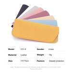Eyeglasses Cases Manufacturer - Thick PU Leather Litchi Pattern Protective Cover Sunglasses Storage