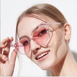 Sunglasses for Women Manufacturer - Heart Frame Y2K for Weeding Party Trendy Wholesale