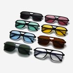 Sunglasses for Women Manufacturer - Double Beam Large Square Frame UV400 Europe & America Trend & Custom Logo