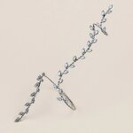 Fashion Bracelets Manufacturer - Rhinestone Plant Silver Jewelry Bangles Charm Bracelets for Women