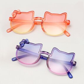 Kids Sunglasses Manufacturer - Kitten Frame UV Protection Cute in Black and Pink