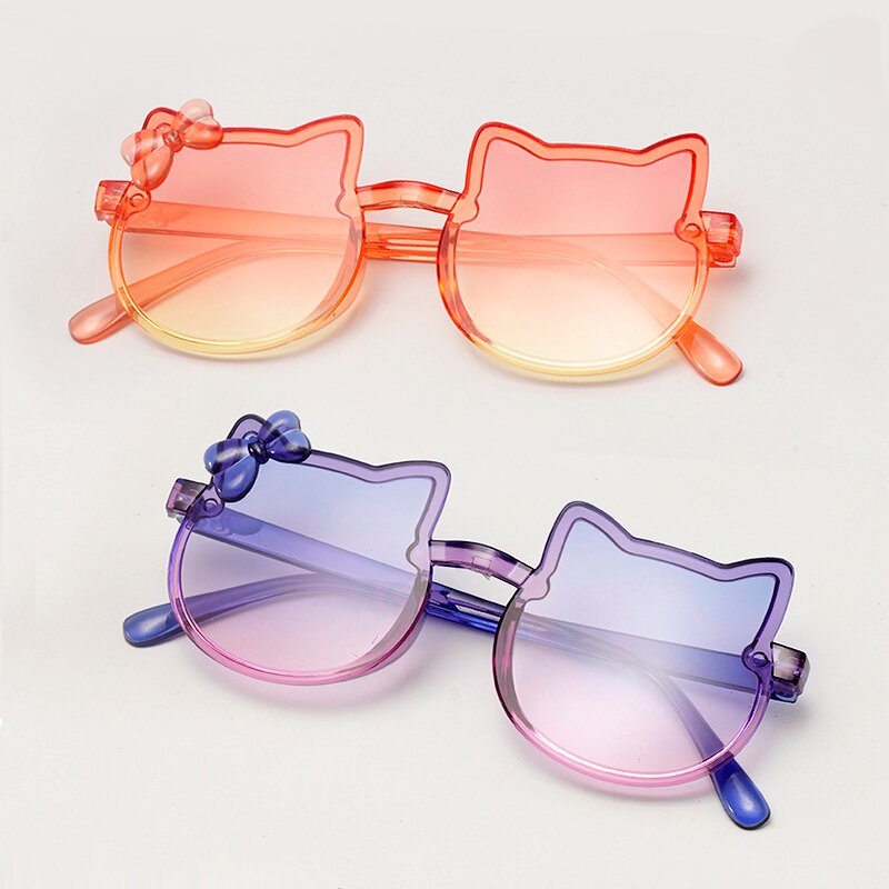 Kids Sunglasses Manufacturer - Kitten Frame UV Protection Cute in Black and Pink