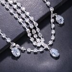 Wedding Headdress Manufacturer - Rhinestone Pendant Bridal Diamond Sparkly Headwear Stainless Steel