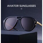 Sunglasses Manufacturer - UV400 Metal Temple Oval Frame Polarized European & American Retro