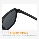 Sunglasses for Women Manufacturer - Double Beam Large Square Frame UV400 Europe & America Trend & Custom Logo
