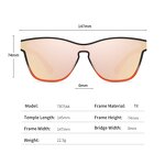 Sunglasses for Women Manufacturer - UV400 One Piece Lightweight Square TR Frame Polarized