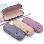 Glasses Case Manufacturer - Unisex Linen Mirror Iron Box with PU and Cloth & Customizable Logo
