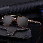 Polarized Sunglasses for Men Manufacturer - Unique Rectangle Double Beam Metal Frame for Outdoor Driving