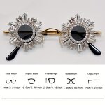 Sunglasses Manufacturer - Retro Hip Hop Diamond Embellished Ultra Small Round Metal Frame Unisex