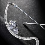 Eyeglasses Frames Manufacturer - Double Heart Rhinestone Frame without Lens Women's Jewelry Accessories