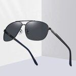 Pilot Sunglasses Manufacturer - UV400 Carbon Fiber Temple Square Metal Frame Polarized & Custom Logo