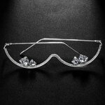 Eyeglasses Frames Manufacturer - Double Heart Rhinestone Frame without Lens Women's Jewelry Accessories