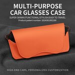 Car Visor Storage Bag Manufacturer - Multi-functional Leather Clip Holder for Eyeglasses