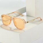 Sunglasses for Women Manufacturer - UV400 Metal Temples Square Frame & Custom Logo