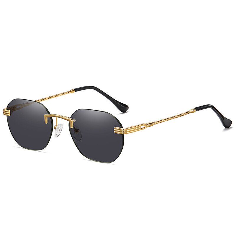 Sunglasses for Women Manufacturer - UV400 Lightweight Rimless Punk Metal Retro Europe & America
