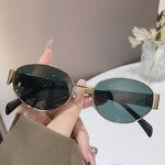 Sunglasses Manufacturer - Small Oval Metal Frame Polarized Luxury Trendy Unisex
