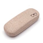Glasses Case Manufacturer - Unisex Linen Mirror Iron Box with PU and Cloth & Customizable Logo