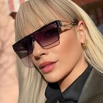 Sunglasses Manufacturer - Windproof Metal Frames Square Oversized Vintage PC TR90 Lens