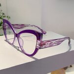 Eyeglasses Frames for Women Manufacturer - Large Cat Eye Color Blocked Anti Blue Light
