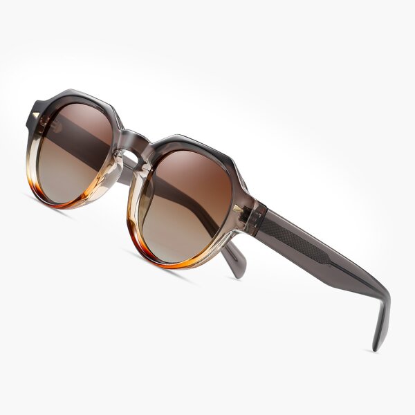 Sunglasses Manufacturer - Blue Metal Frame Polarized Tac Lenses & Custom Logo