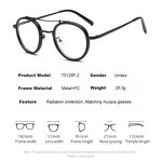 Optical Frames for Men Manufacturer - Round Double Bridge Metal Retro Artistic Plain