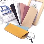 Eyeglasses Cases Manufacturer - Thick PU Leather Litchi Pattern Protective Cover Sunglasses Storage