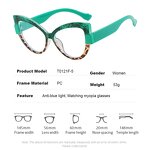Eyeglasses Frames for Women Manufacturer - Large Cat Eye Color Blocked Anti Blue Light