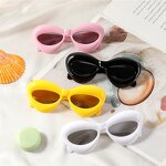 Children Sunglasses Manufacturer - Candy Color Thick Frame Y2K Funny Personality European and American