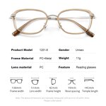 Reading Glasses for Women Manufacturer - Metal Temple Cat Eye Square Frame HD Optical for Elderly