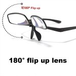 Reading Glasses Manufacturer - Portable Flip up Lenses Square Frame HD Optical