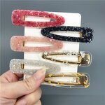 Hair Barrette Clip for Women - Manufacturer with Fashion Acetate Glitter Resin