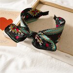 Headband for Women - Manufacturer with Fashion Dot Flower Print Silk & Wide Leopard Floral