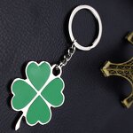 Four Leaf Clover Keychain - Manufacturer with Green Enamel Lucky Charm for Bags for Women Girls