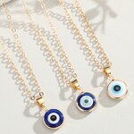 Evil Eye Necklace - Manufacturer with Gold Plated Round Pendant
