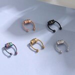 Magnetic Fake Non Piercing Nose Rings - Manufacturer with Punk Style 316L Stainless Steel Horseshoe Shape for Women