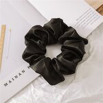 Hair Scrunchies for Women Girls - Manufacturer with Cheap Pure Color Oversized Elastic Silk Satin