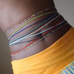 Belly Waist Chain for Women - Manufacturer with Fashion Boho Summer Beach Colorful Glass Rice Bead Body Jewelry