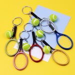 Mini Tennis Ball Racket Keychain - Manufacturer with Cute 3D Design for Bag Accessories for Women