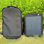 Solar Panel Backpack Manufacturer - Lusen 15W Mono PERC with 20L Waterproof 100% Nylon USB/Type-C Dual Output
