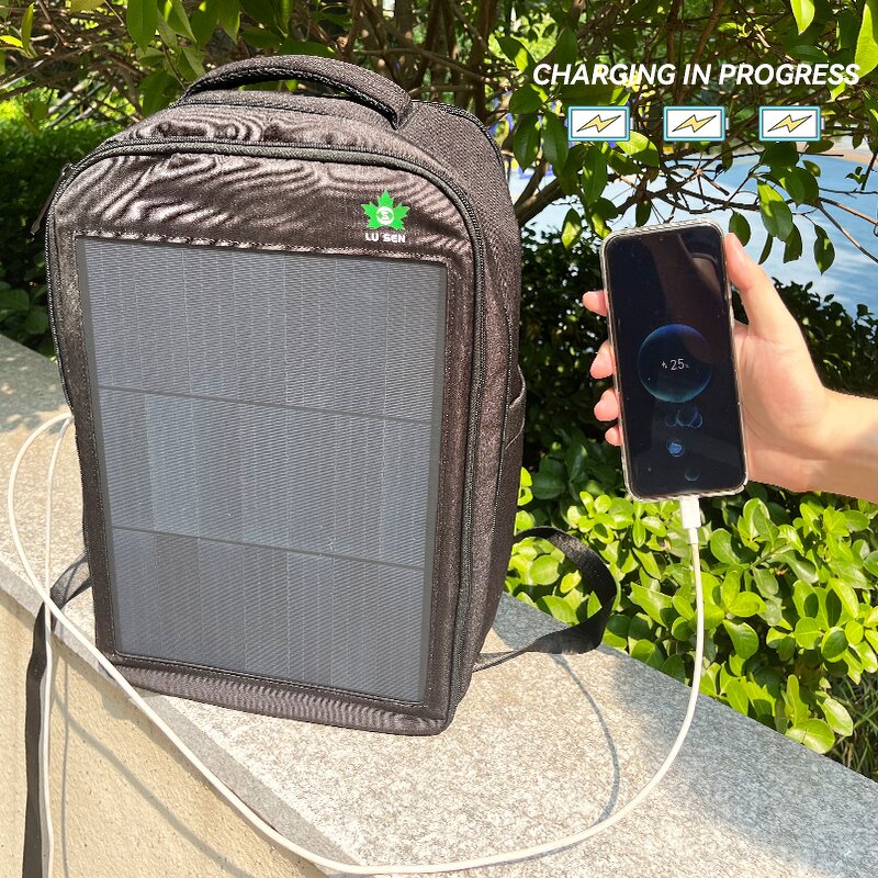 Solar Backpack Manufacturer - Dual Output 14W 5V Smart Large Capacity Outdoor with USB/Type-C Dual Interface
