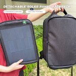 Solar Panel Backpack Manufacturer - Lusen LS-15W Mono PERC with 20L Waterproof 100% Nylon USB/Type-C Dual Output