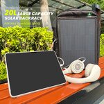 Solar Backpack Manufacturer - Dual Output 15W 5V Waterproof 100% Nylon Large Capacity Outdoor