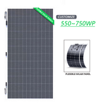 Solar Panel Manufacturer - Lusen HJT Half Cut Bifacial 550W 16.49%-17.52% Efficiency 144 Cells Pure Black Glass Home Power