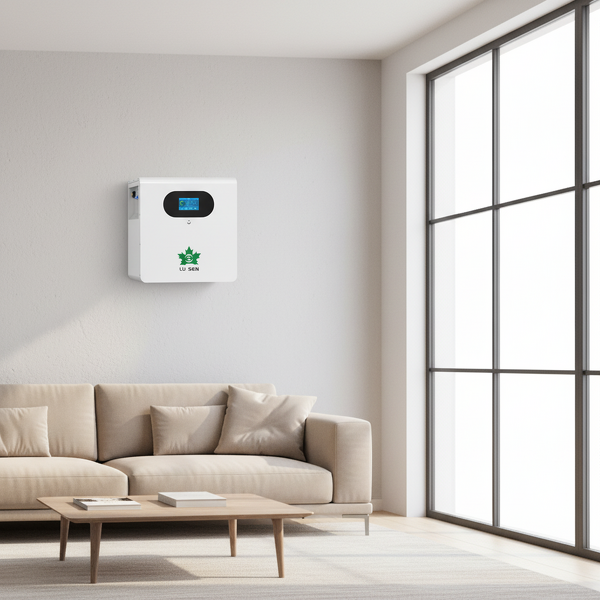 Wall-Mounted Battery Manufacturer - Lusen 51.2V Lithium Iron Phosphate Hybrid/Off-Grid Smart BMS 5-10kW 100Ah-300Ah Bluetooth/WiFi