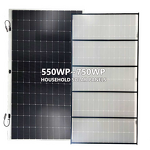 Solar Panel Manufacturer - Lusen HJT Monocrystalline Silicon Half Cut Bifacial 550W 16.49%-17.52% Efficiency Pure Black Glass