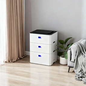 LiFePO4 Battery Manufacturer - 5kWh 10kWh 15kWh Stackable 48V 6000~10000 Cycles Built-in BMS Hybrid Grid Solar Home Storage