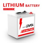 LiFePO4 Battery Pack Manufacturer - Lusen 6000 Cycles 12v 100/120/135/200Ah for Golf Cart RV Campers Built-in Bluetooth