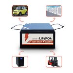 LiFePO4 Battery Pack Manufacturer - Lusen 12.8V Liquid 4-Cell 100/120/135/200Ah Golf Cart Built-in Bluetooth 6000 Cycles
