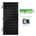 Solar Panel Manufacturer - Lusen Customized HJT for 460W 16.49%-17.52% Efficiency Pure Black Glass Front Cover